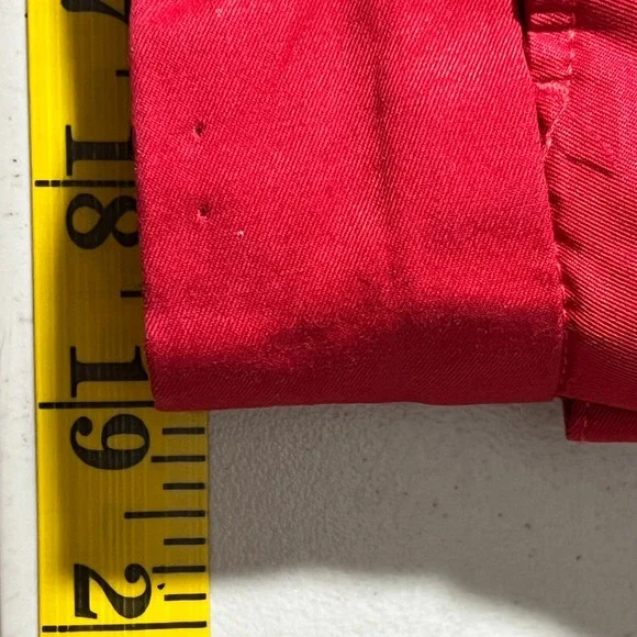 Polo Ralph Lauren Mens Red Chino Pants Side Buckle Adjusters 38x27.5 Cotton - Picture 16 of 16